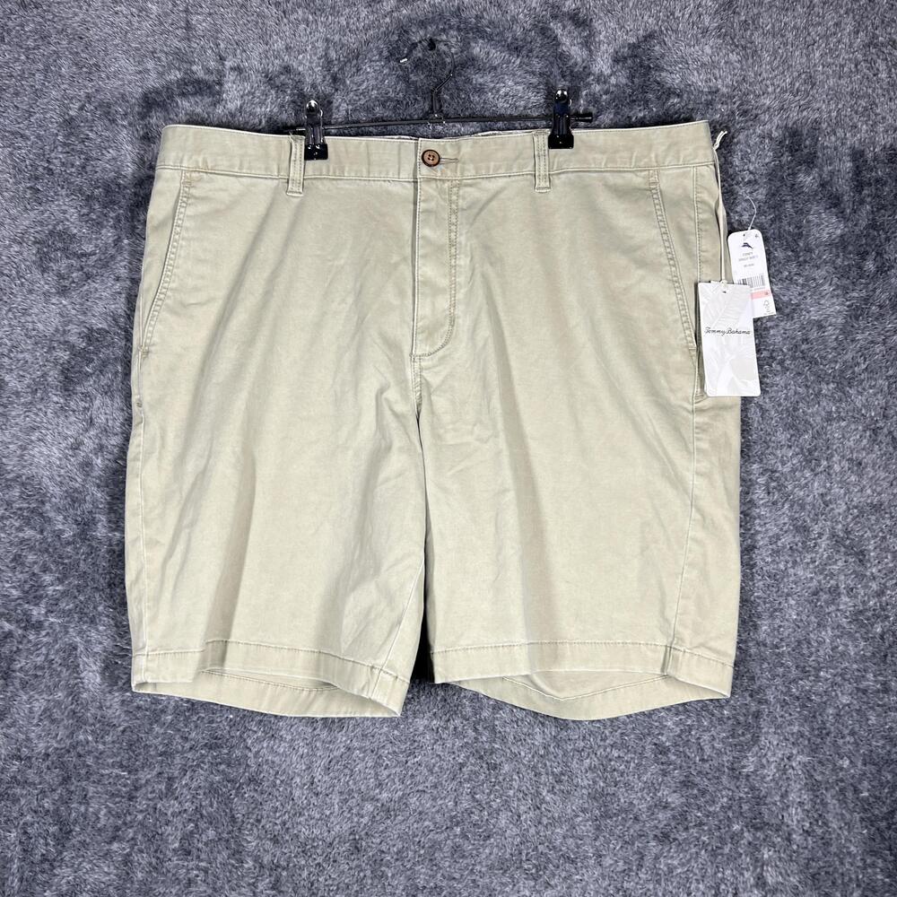Tommy Bahama Shorts Mens 40 Beige Chino Boracay Stretch Lined 9 Inseam